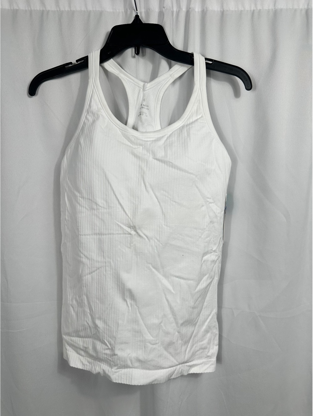 Attraco Women's White Quick Dry Racerback Tank Top Size Large